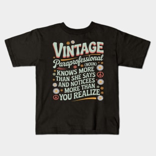 Paraprofessional Educator Intervention Teacher Kids T-Shirt